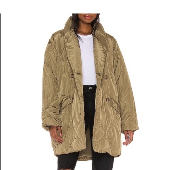 Free People Ella Quilted Puffer Coat Size XS/ oversized da/s/m/even L - Picture 3 of 6